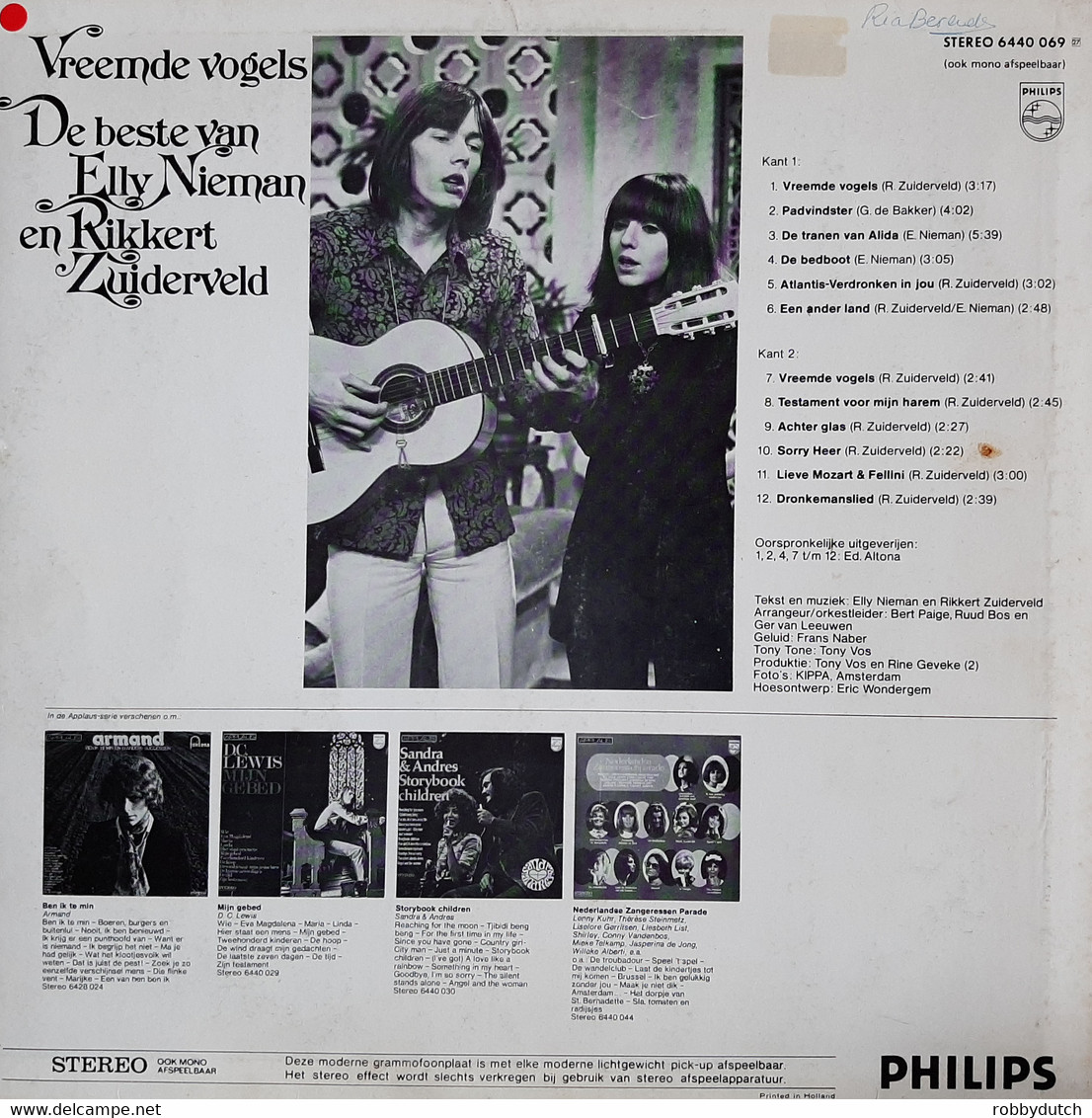 * LP *  ELLY & RIKKERT - VREEMDE VOGELS (Holland 1969) - Other - Dutch Music