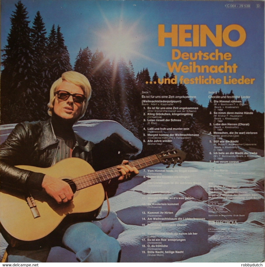 * LP *  HEINO - DEUTSCHE WEIHNACHT ....UND FESTLICHE LIEDER (mit "pop-up" Cover!!) - Navidad