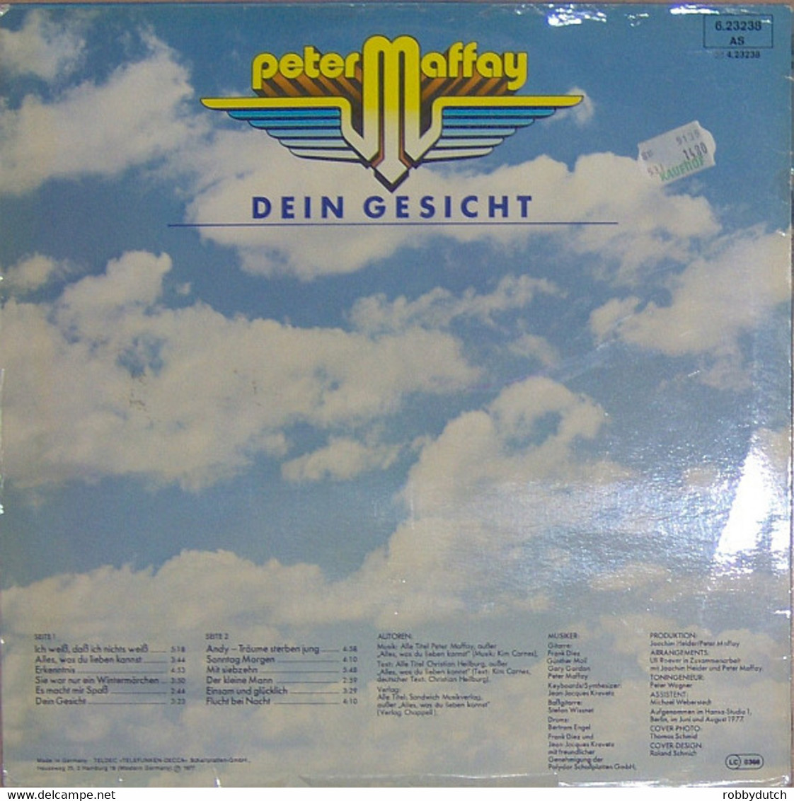 * LP *  PETER MAFFAY - DEIN GESICHT (Germany 1977) - Sonstige - Deutsche Musik