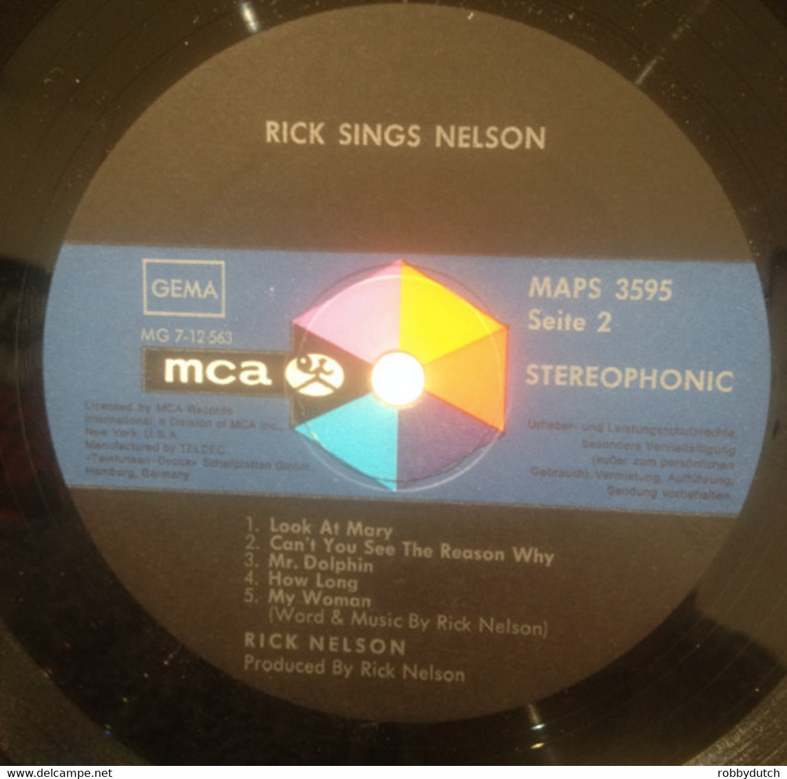 * LP * RICK NELSON & THE STONE CANYON BAND - RICK SINGS NELSON (Germany 1970 - Country & Folk