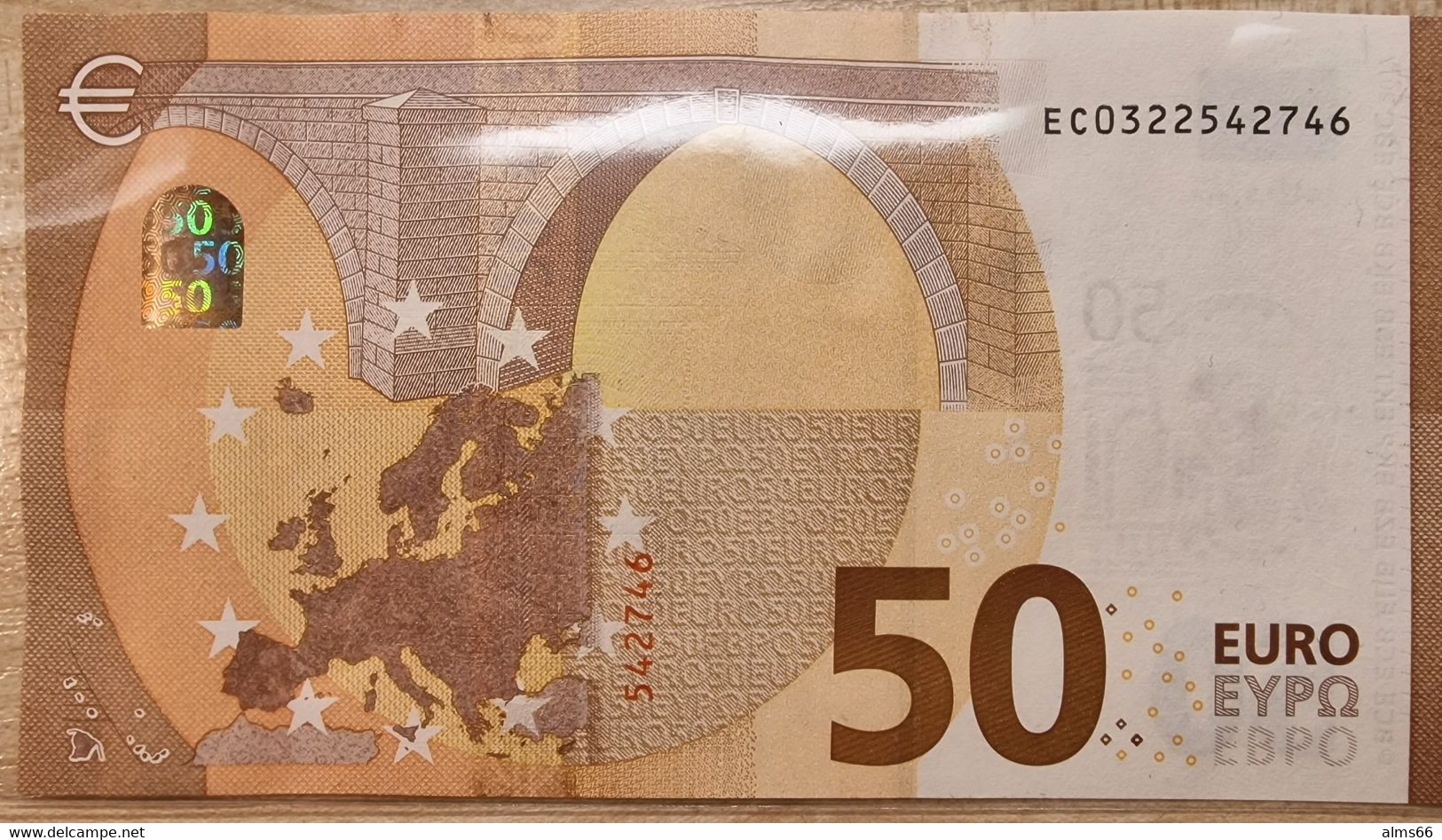 EuronotesK FREE SHIPPING 50 Euro 2017 UNC < EC >< E015 > France - Draghi - 50 Euro