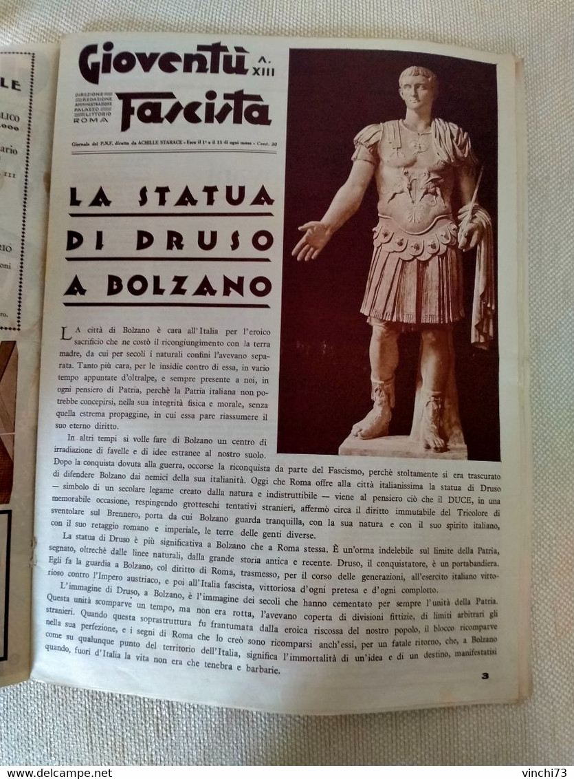 ! - ITALIA -GIOVENTÙ FASCISTA  DEL 1934 - Arte, Diseño Y Decoración