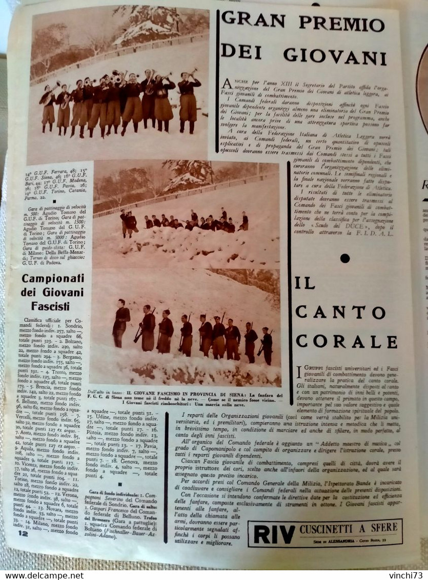 ! - ITALIA -GIOVENTÙ FASCISTA  DEL 1934