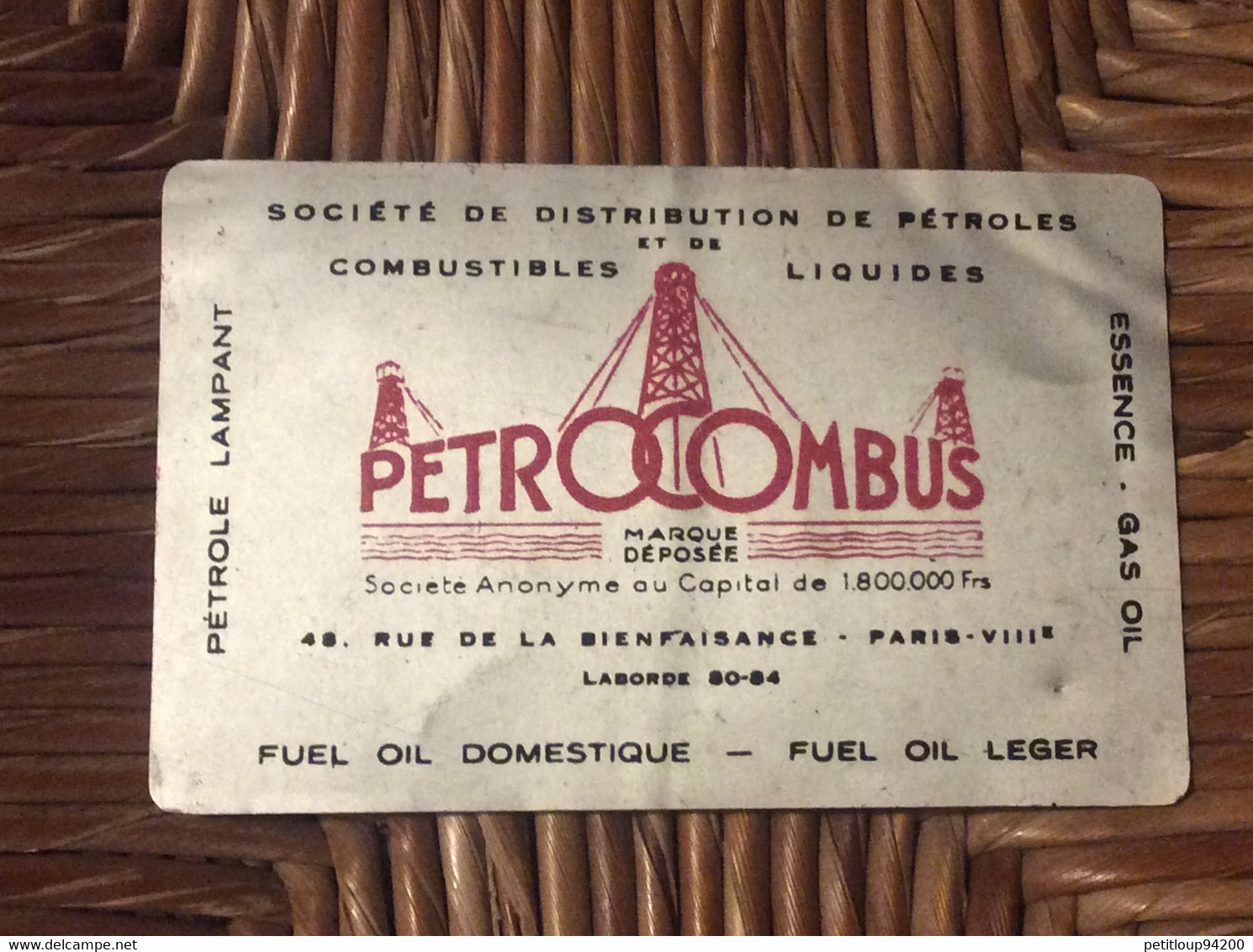 CALENDRIER 1935  PETRO COMBUS Essence-Gas-Oil-Pétrole Lampant-Fuel Oil Domestique-Fuel Oil Léger - Petit Format : 1921-40