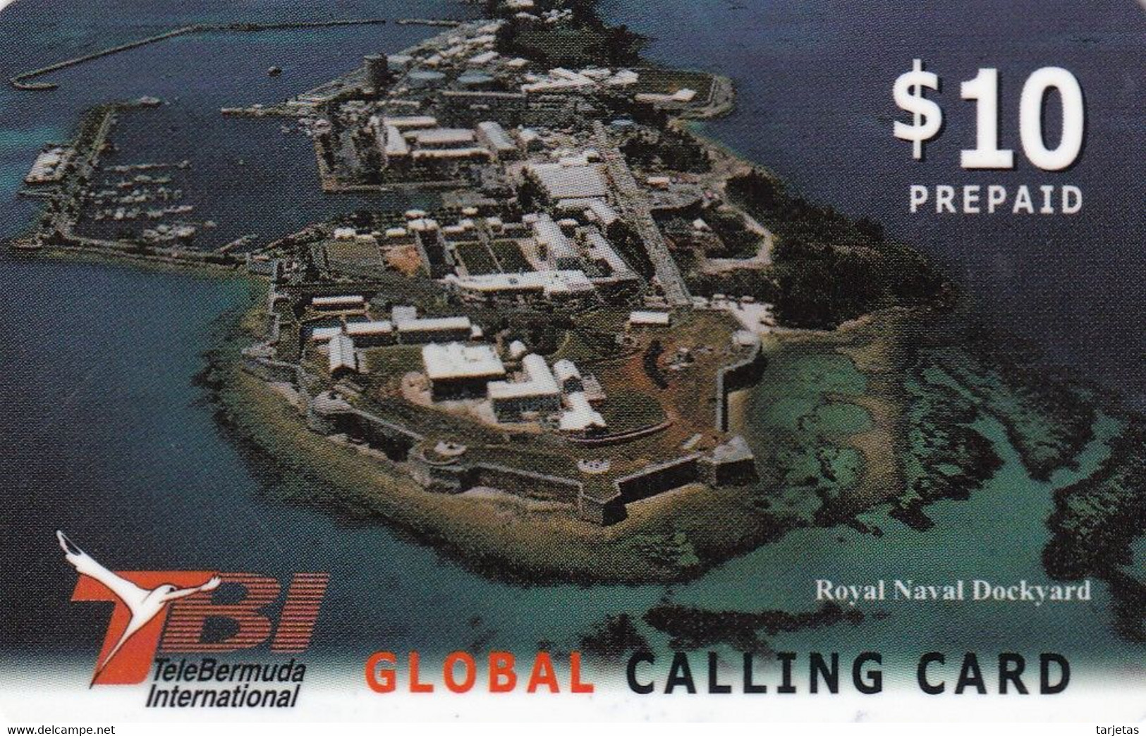 TARJETA DE BERMUDA DE ROYAL NAVAL DOCKYARD (CABLE & WIRELESS) - Bermude