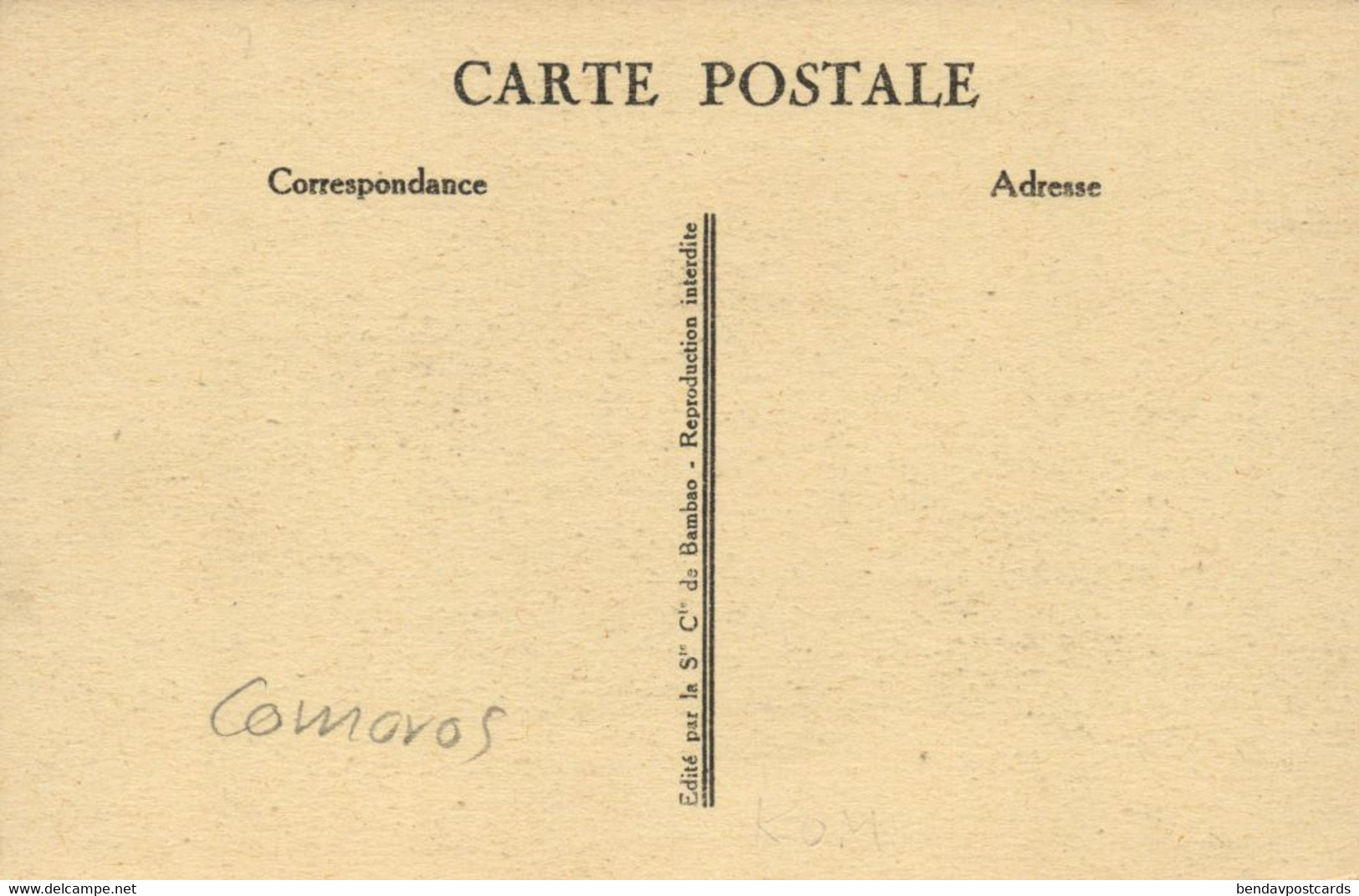 Comoros, ANJOUAN, Children From Dzindi Village (1910s) Postcard - Comores