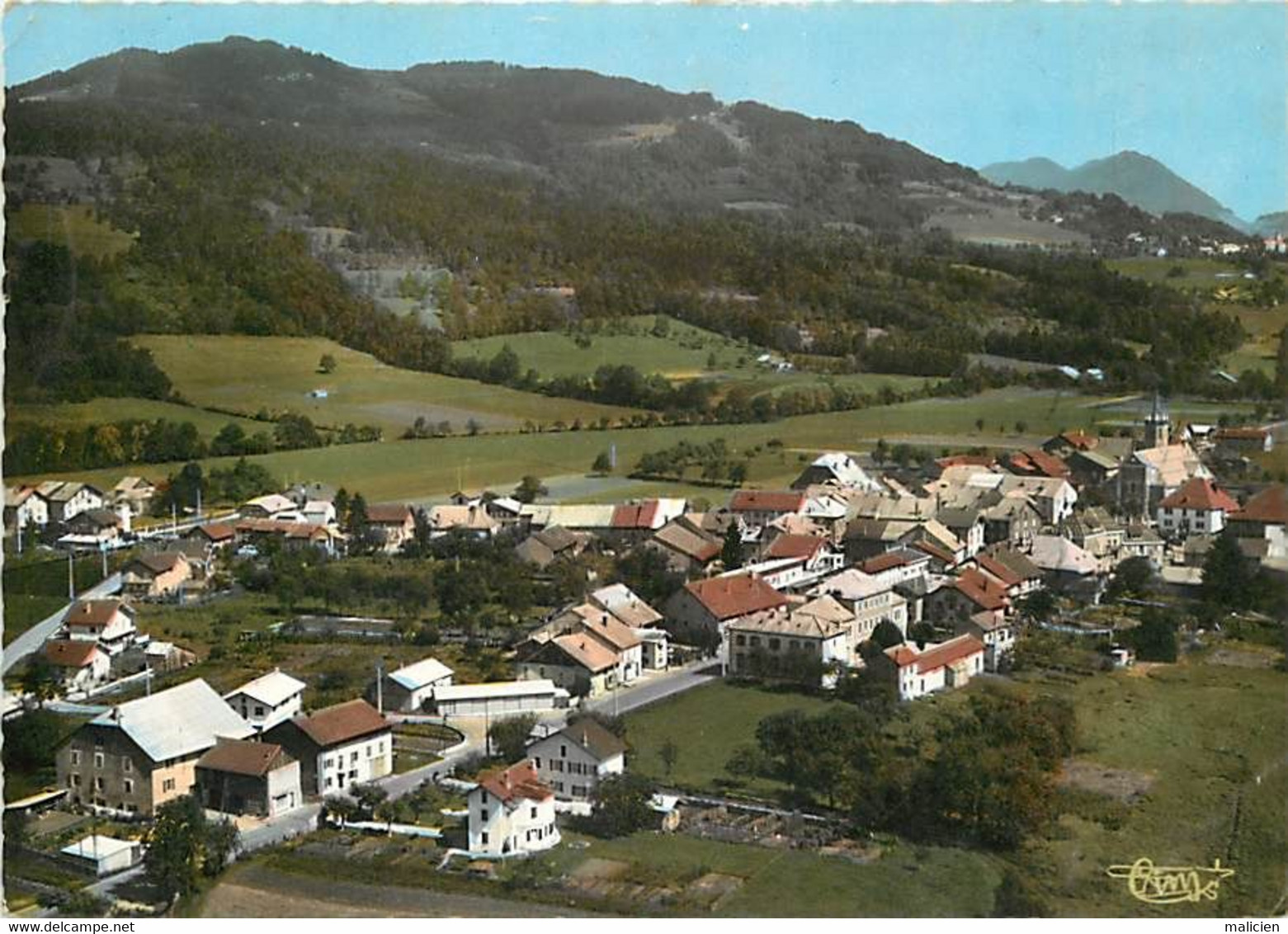 - Cpsm -ref-AC598- Haute Savoie - Boëge - Vue Generale Aerienne - - Boëge