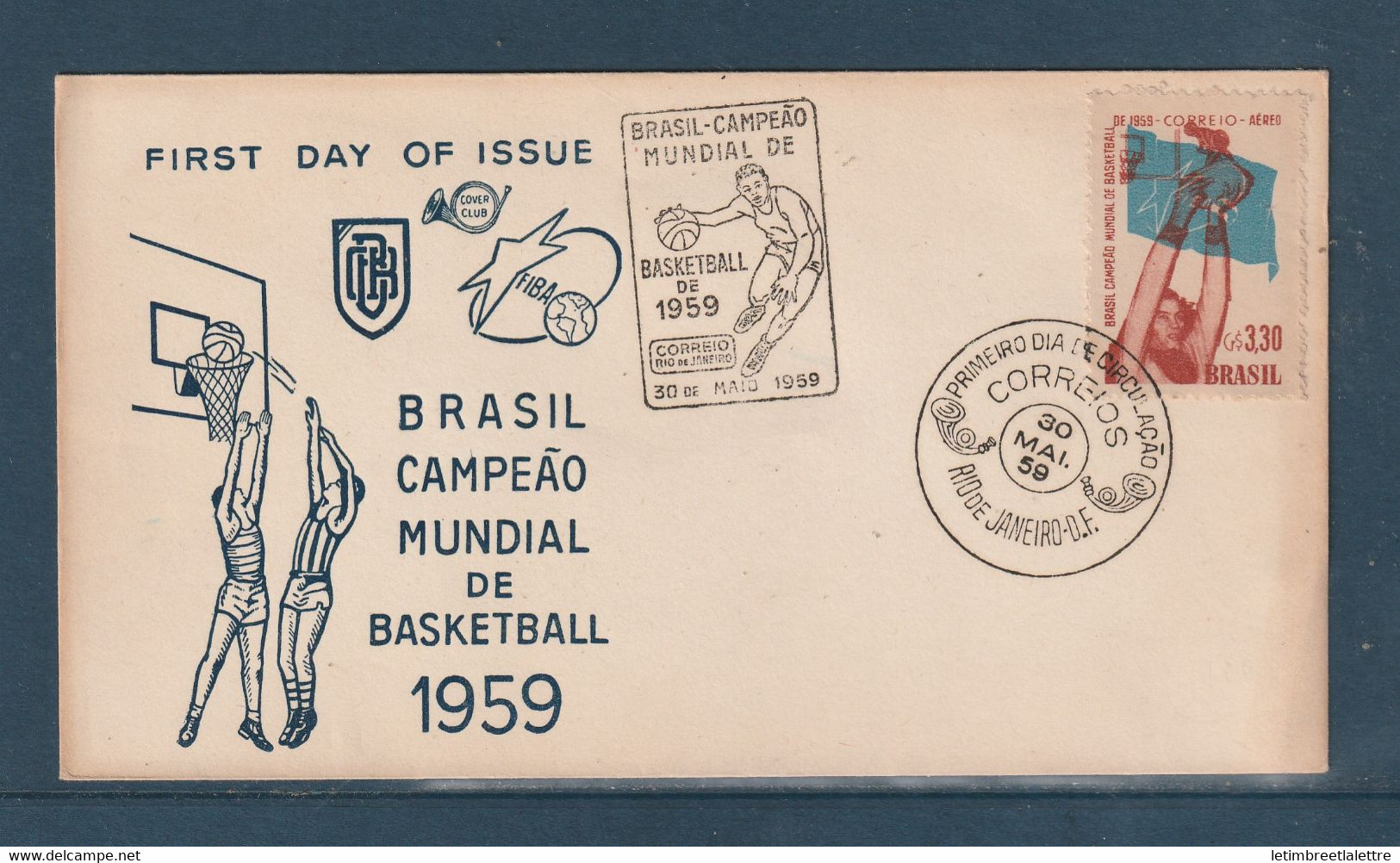 Brésil - FDC - Premier Jour - Basket Ball - 1959 - Pallacanestro