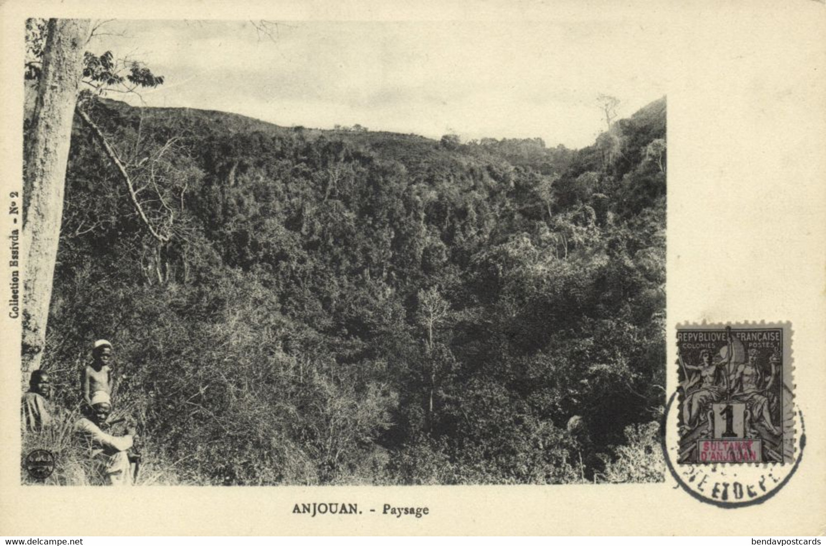 Comoros, ANJOUAN, Paysage, Landscape (1910) Postcard (2) - Comorre