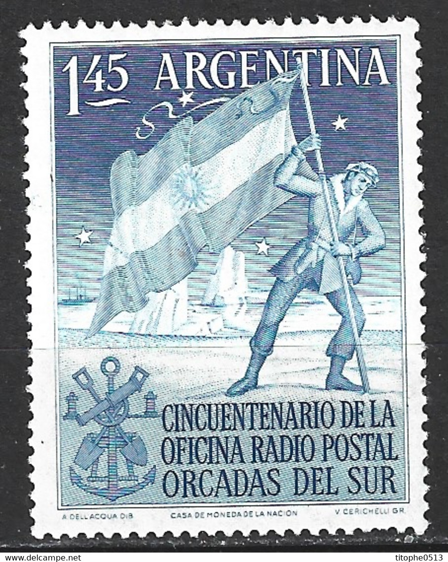 ARGENTINE. N°539 De 1954. Drapeau Dans Les Orcades Du Sud. - Andere & Zonder Classificatie