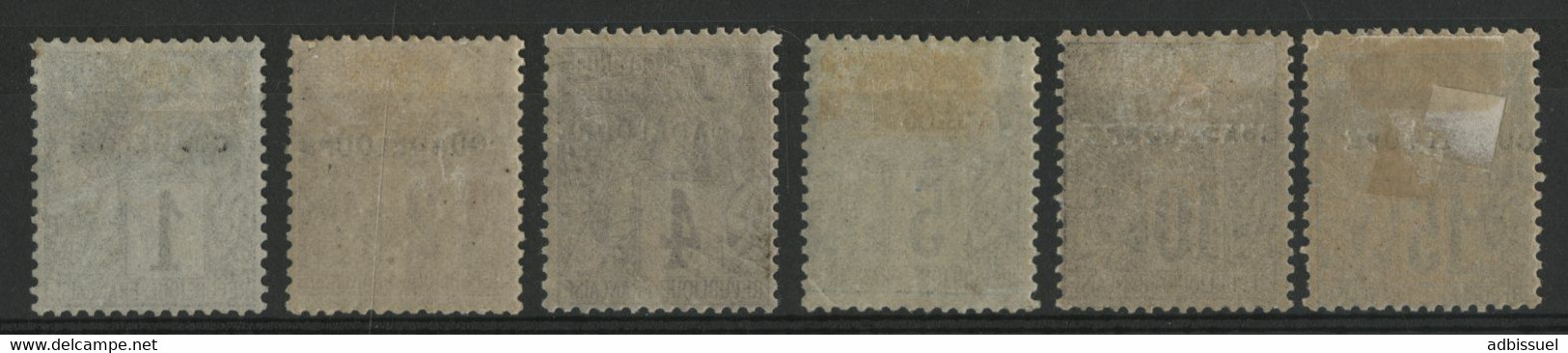 GUADELOUPE N° 14 + 15 + 16 + 17 + 18 + 19 Cote 117,50 € Neufs * (MH) (le N° 16 Est ** MNH) TB - Unused Stamps