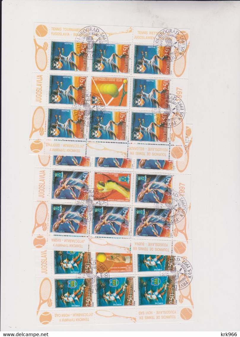 YUGOSLAVIA,1997 Sheet Set   Tennis  Used - Used Stamps