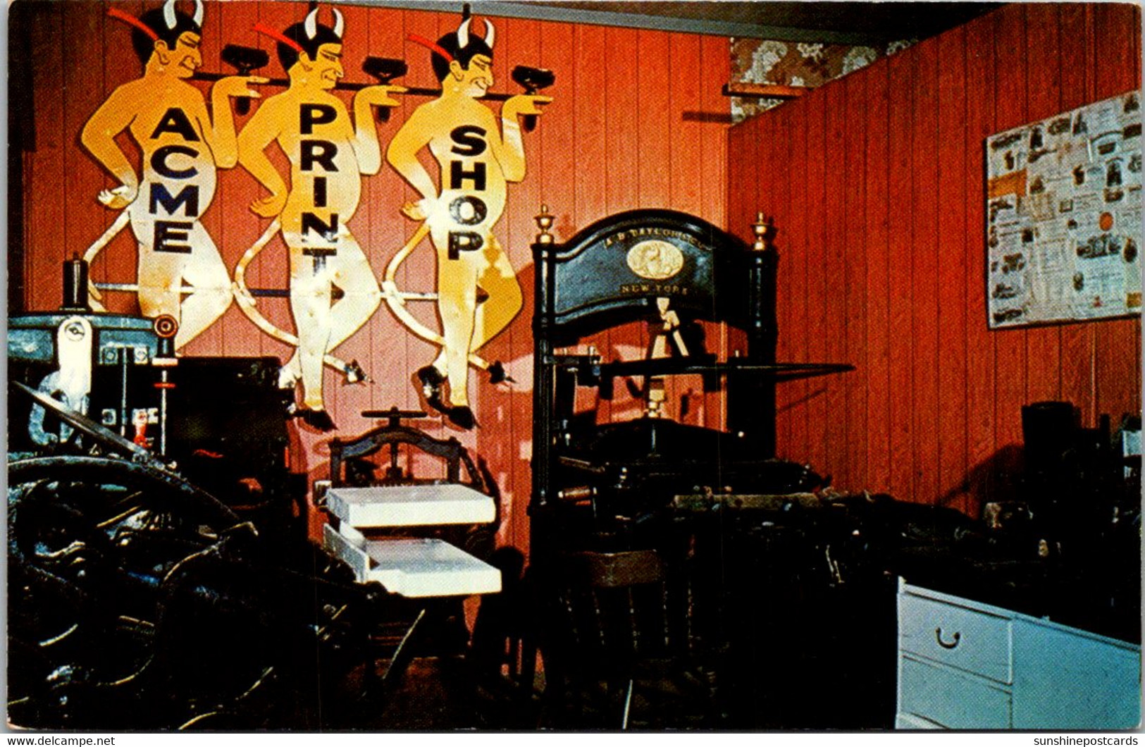 Nebraska Minden Harold Warp's Pioneer Village Acme Print Shop Interior - Sonstige & Ohne Zuordnung