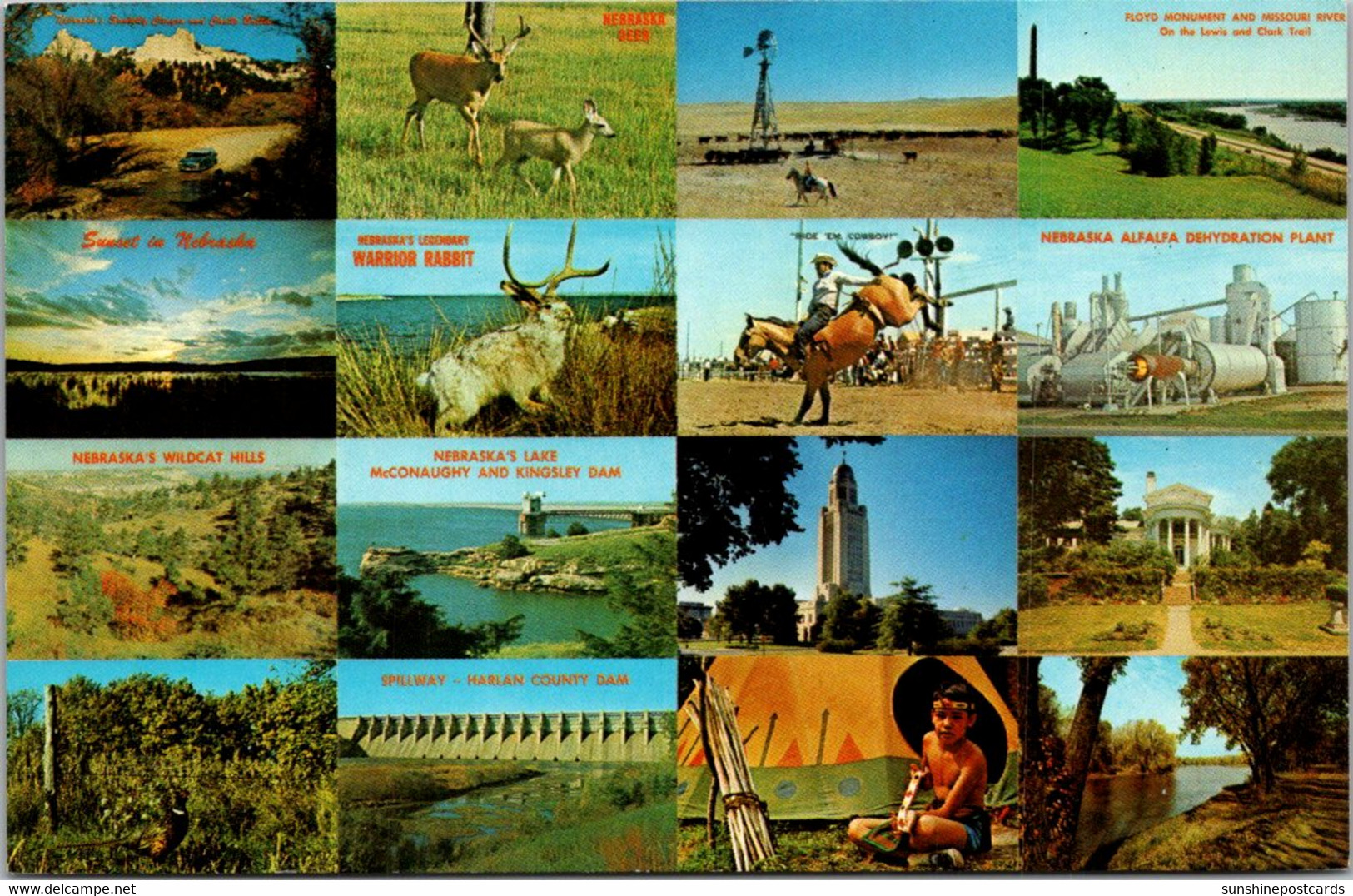 Nebraska Multi View 16 Mini Views Photos By 3 Genrations Of The Pospheshil Family - Otros & Sin Clasificación