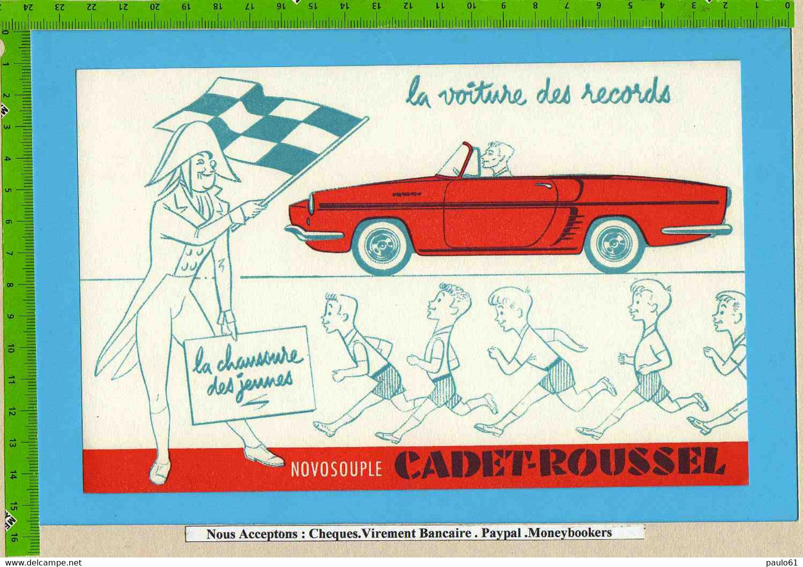 BUVARD :  La Voiture Des Records CADET ROUSSEL - Auto's
