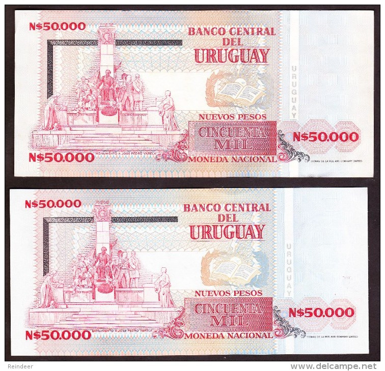 ® URUGUAY - N$50.000 SERIES A (1989 UNC - 1991aUNC) - Uruguay