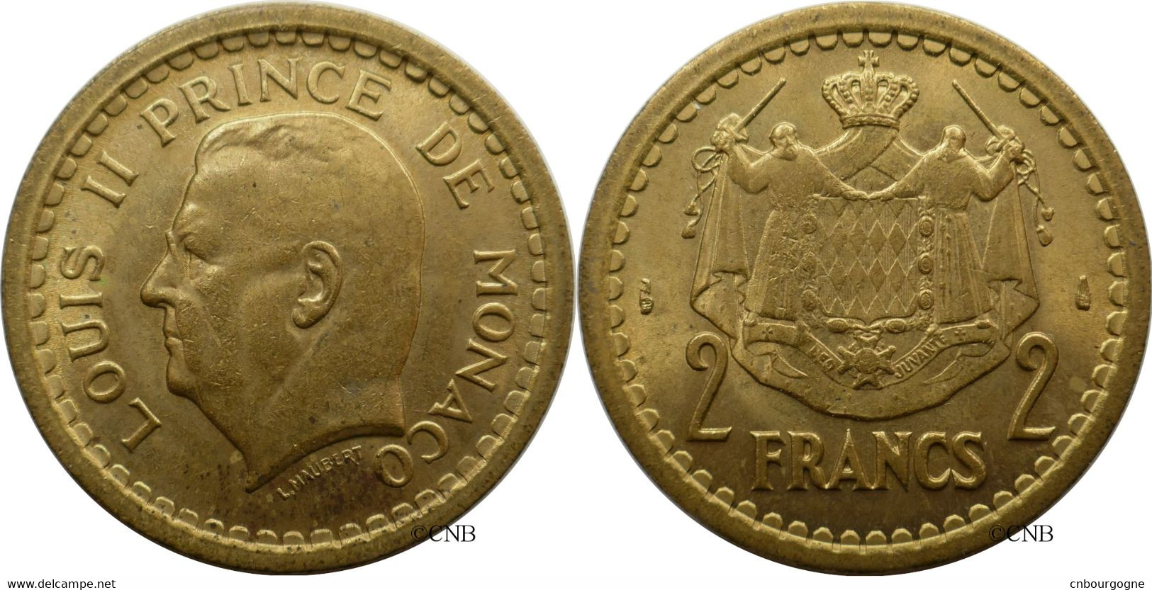 Monaco - Principauté - Louis II - 2 Francs ND (1945) - SUP+/MS62 - Mon5628 - 1922-1949 Louis II