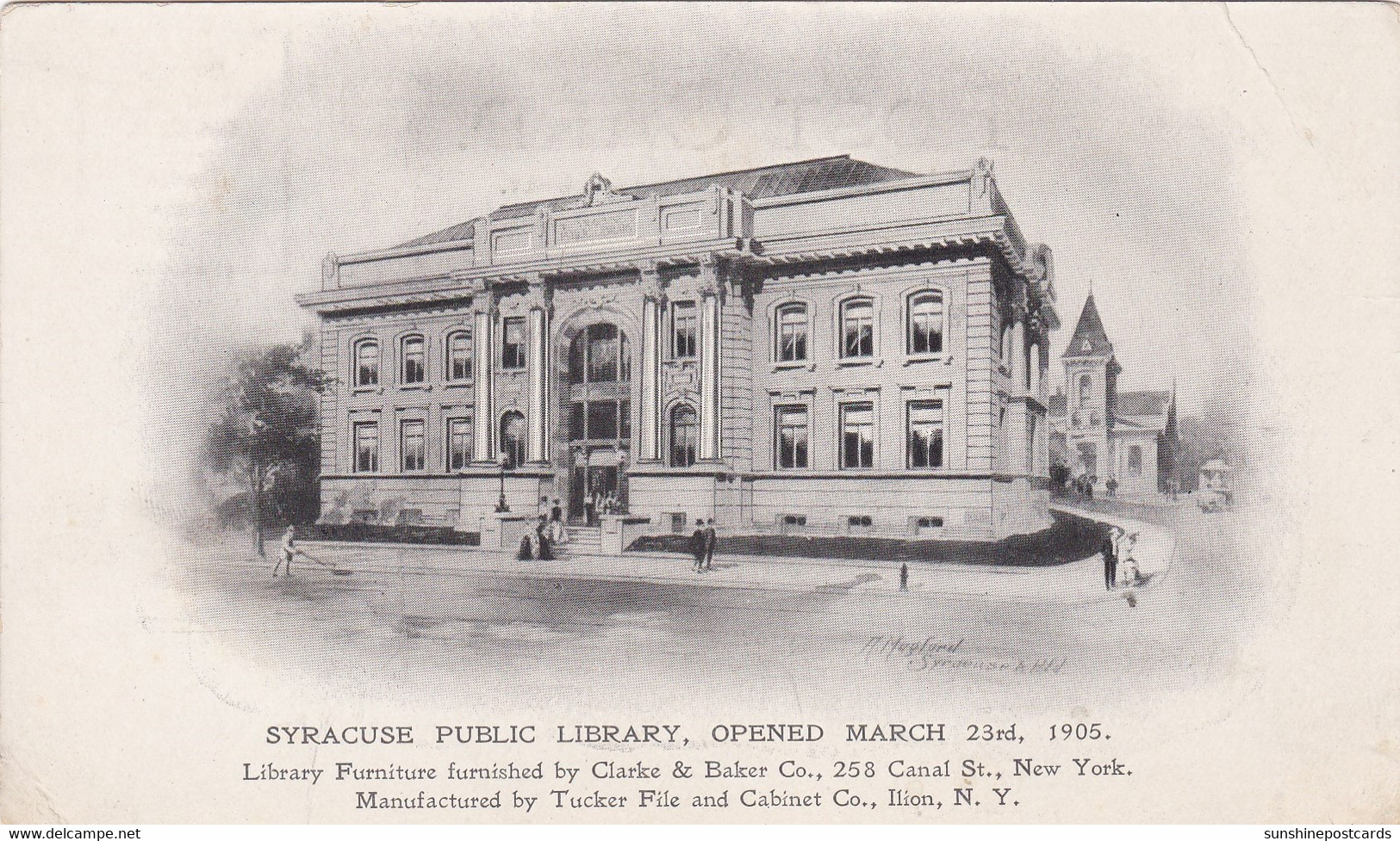 New York Syracuse Public Library Opened 23 March 1905 - Syracuse