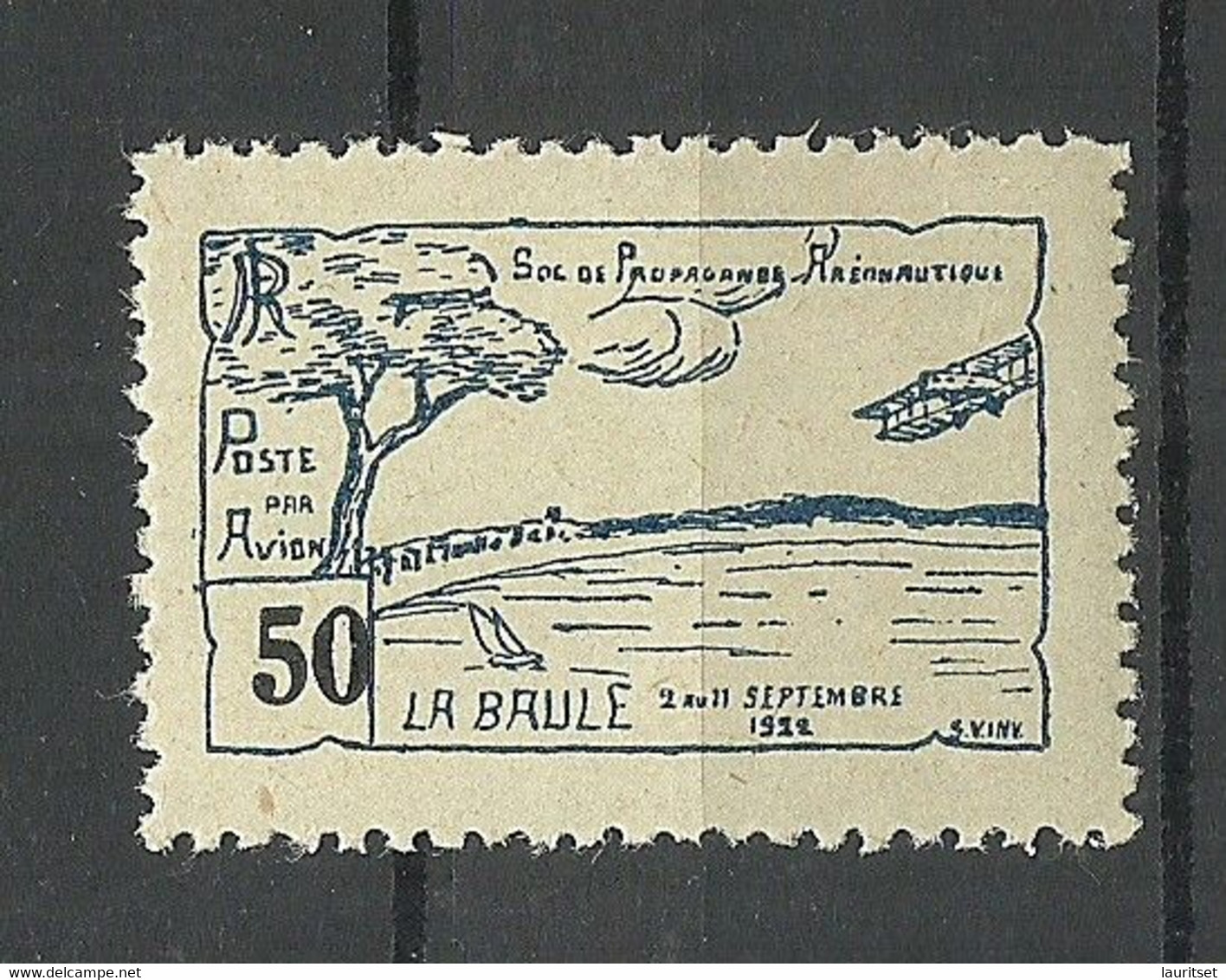 FRANCE 1922 La Baule Aviation Soc. De Propaganda Aeronautique Air Plane Flugzeug * - Aviación