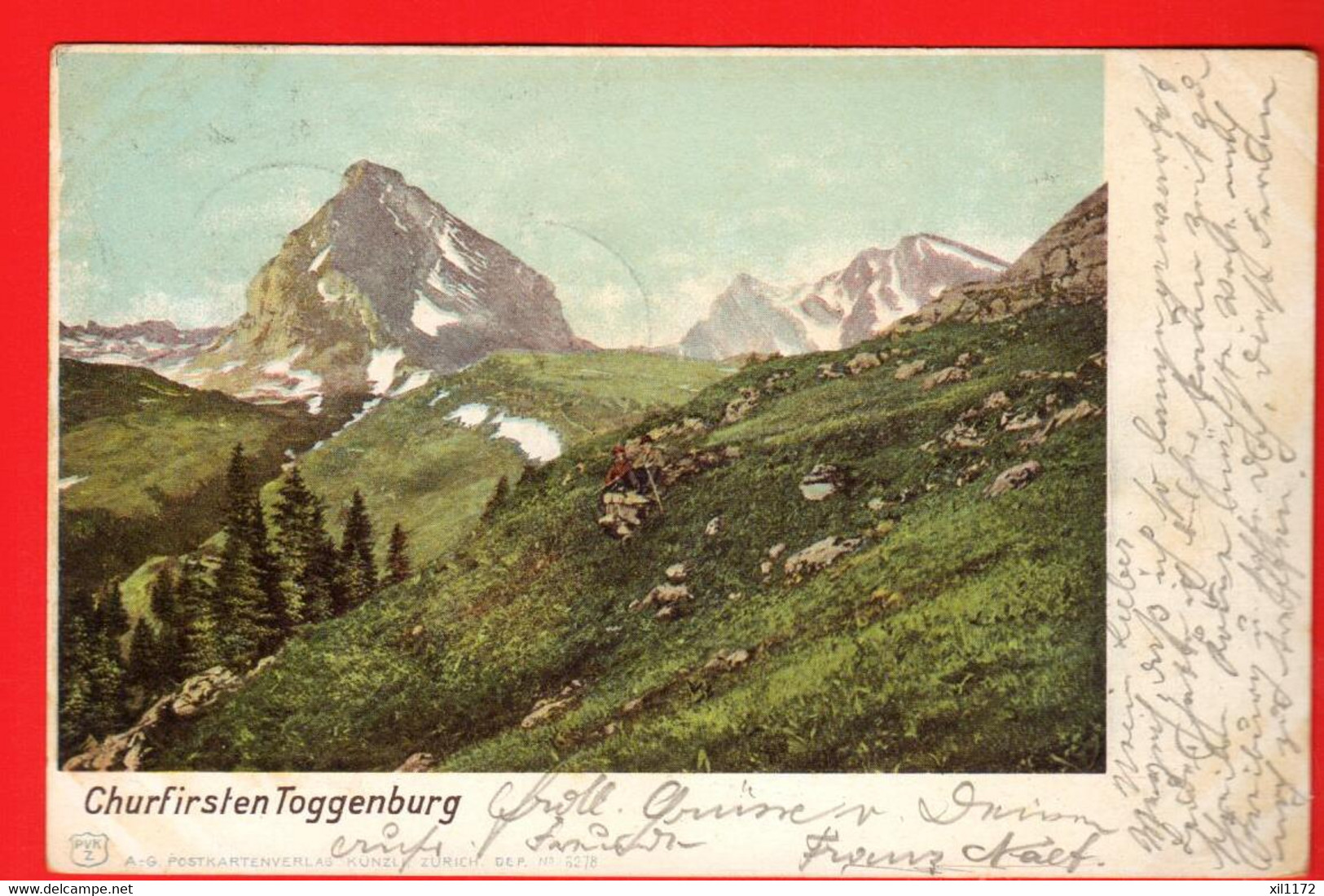 FKI-39  Churfirsten Toggenburg  Gelaufen Bütschwil 1901 Nach Cheyres Pionier. - Bütschwil-Ganterschwil