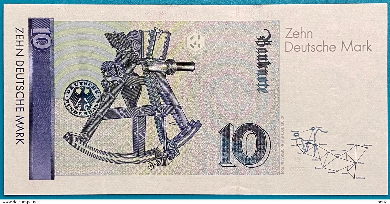 Billet De 10 Deutsche Mark 1989 UNC / Vendu En L’état - 10 Deutsche Mark