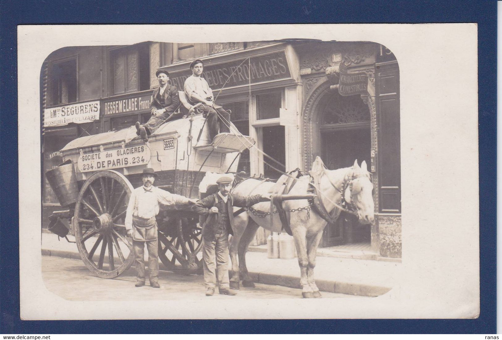 CPA [75] Paris > Petits Métiers à Paris Métier Carte Photo Voir Dos Attelage - Ambachten In Parijs