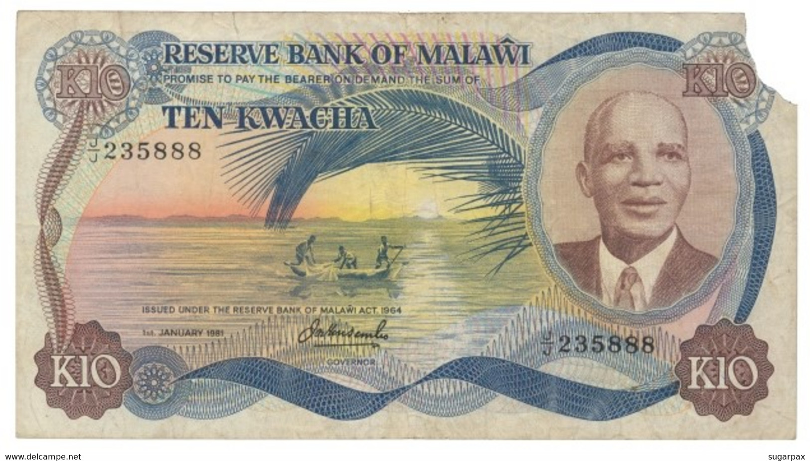 Malawi - 10 Kwacha - 01.01.1981 - Pick 16.d - Série J/J - Malawi