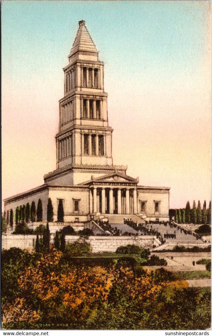 Virginia Alexandria The George Washington Masonic Memorial Handcolored Albertype - Alexandria