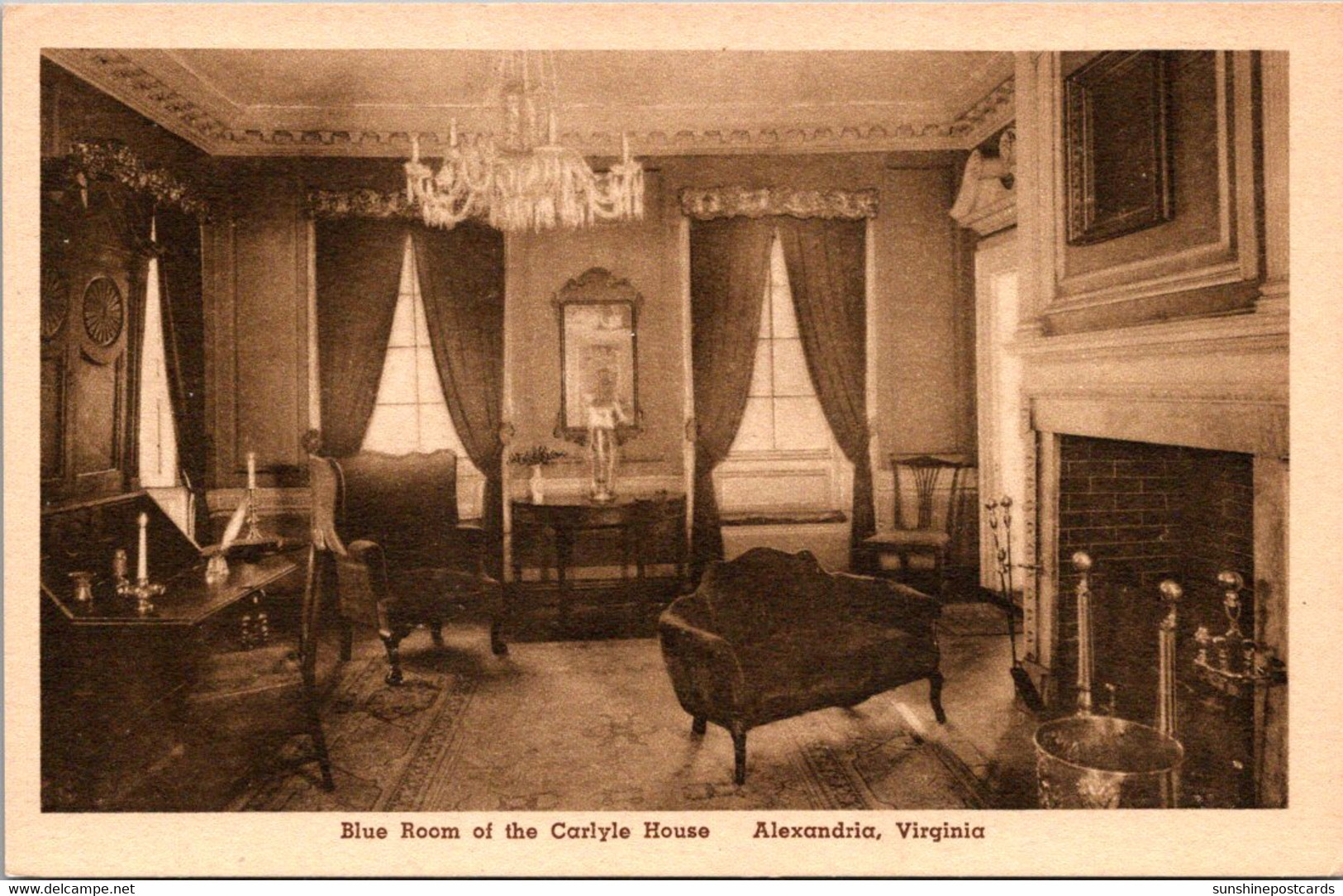 Virginia Alexandria Blue Room At Carlyle House Albertype - Alexandria