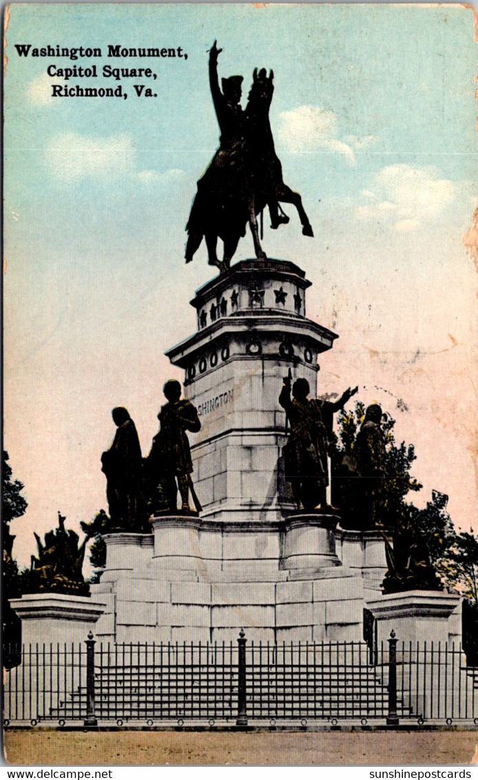 Virginia Richmond Washington Square Washington Monument 1917 - Richmond