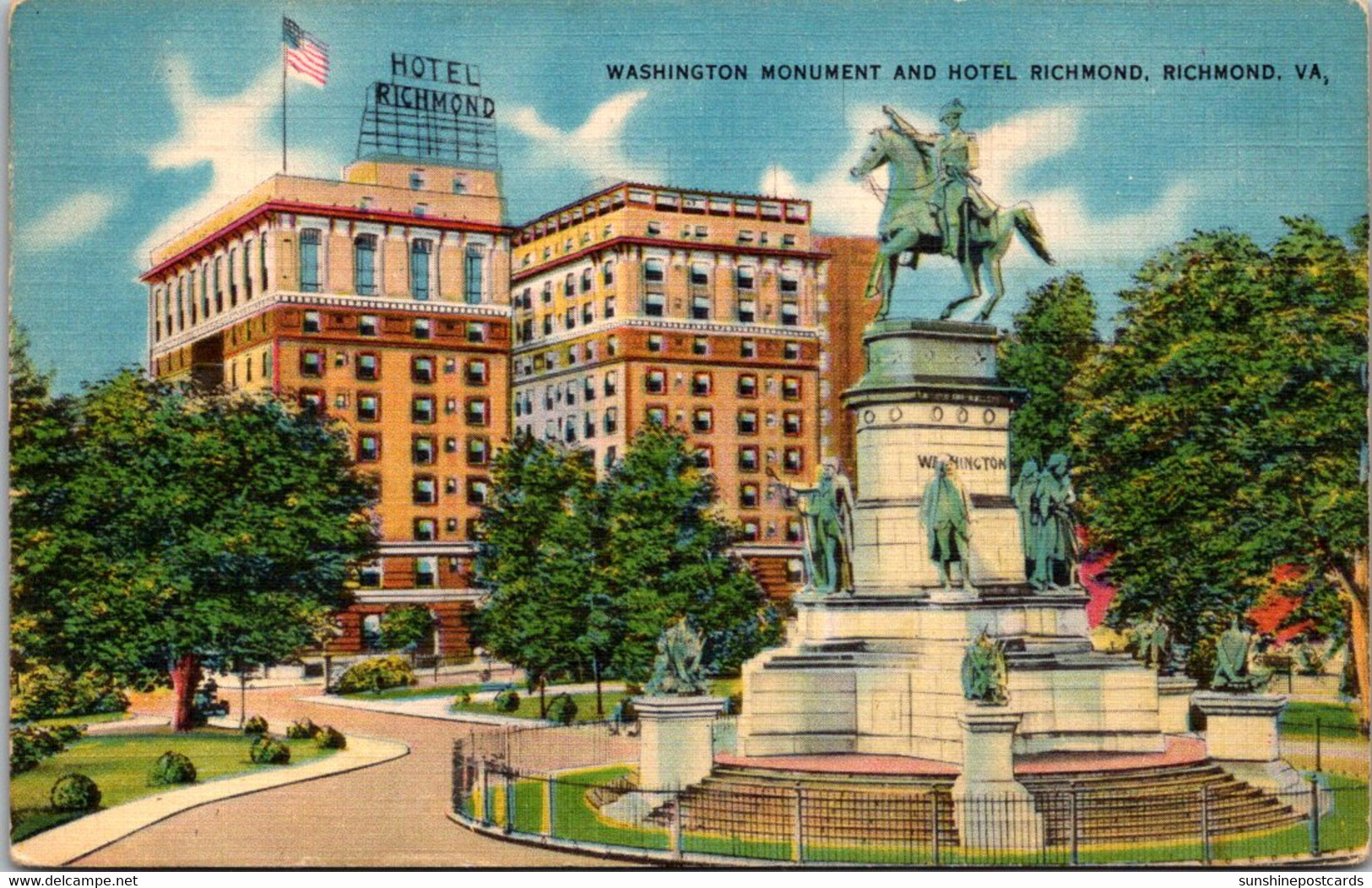 Virginia Richmond Washington Monument And Hotel Richmond - Richmond