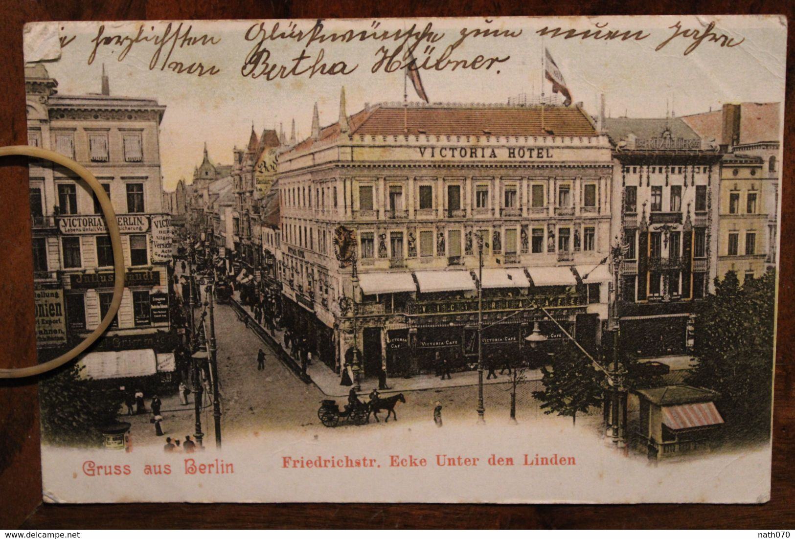 Ak CPA 1900 Gruss Aus Berlin Hotel Victoria Friedrichstrasse Ecke Unter Den Linden Deutsches Reich - Altri & Non Classificati