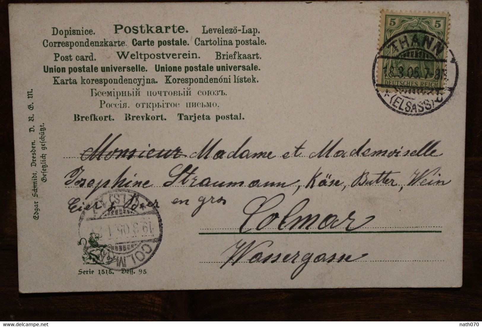 AK 1905 Cpa Prénom Joséphine Elsass Alsace Thann Colmar - Vornamen