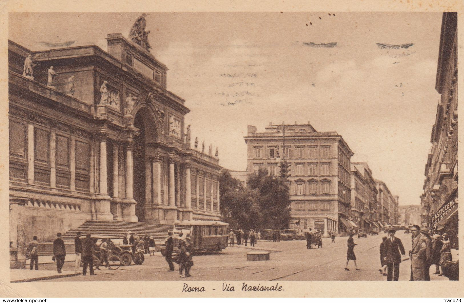 ROMA  /  Via Nazionale -Tram _ Viaggiata - Transports