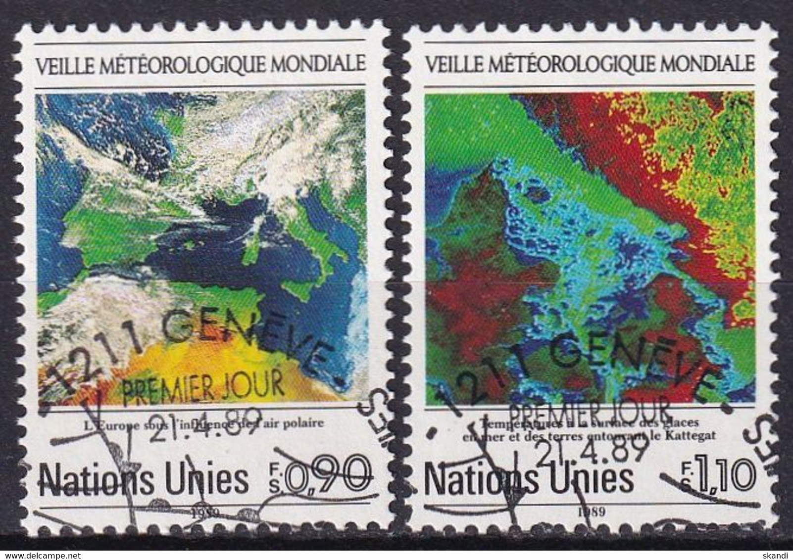 UNO GENF 1989 Mi-Nr. 176/77 O Used - Aus Abo - Used Stamps