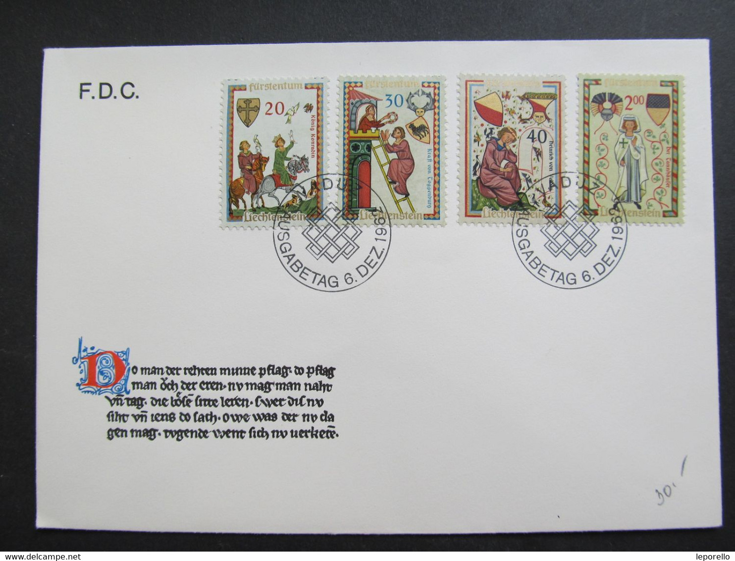 BRIEF FDC Liechtenstein   /// Y5842 - Briefe U. Dokumente