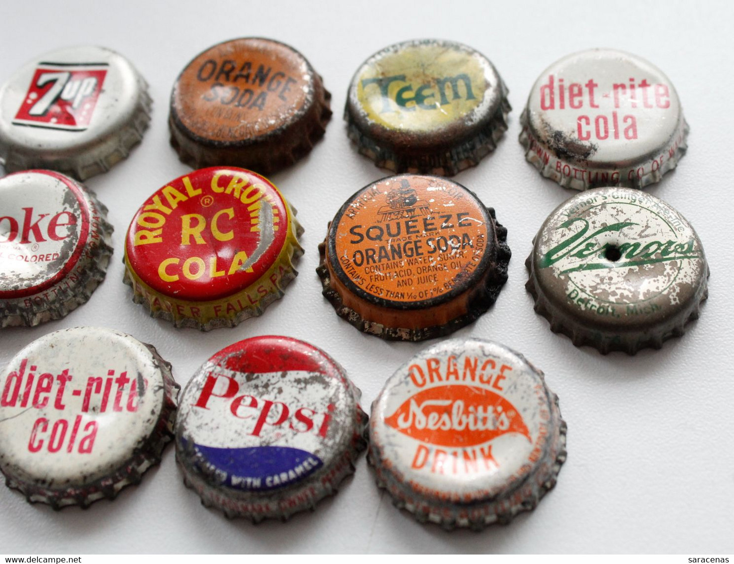 14 Cork Lined United States Soda Caps - Soda