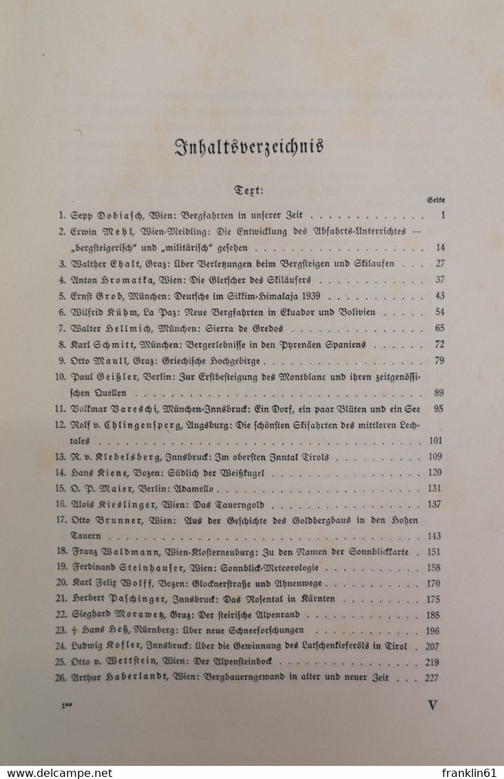 Zeitschrift Des Deutschen Alpenvereins Band 71. ( Jahrbuch). - Sports