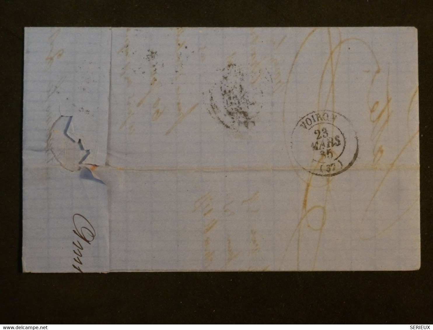 BO15 FRANCE LETTRE 1865 AMIENS A BOIRON     + N°22 + +AFFRANCH. INTERESSANT++ - 1862 Napoleon III