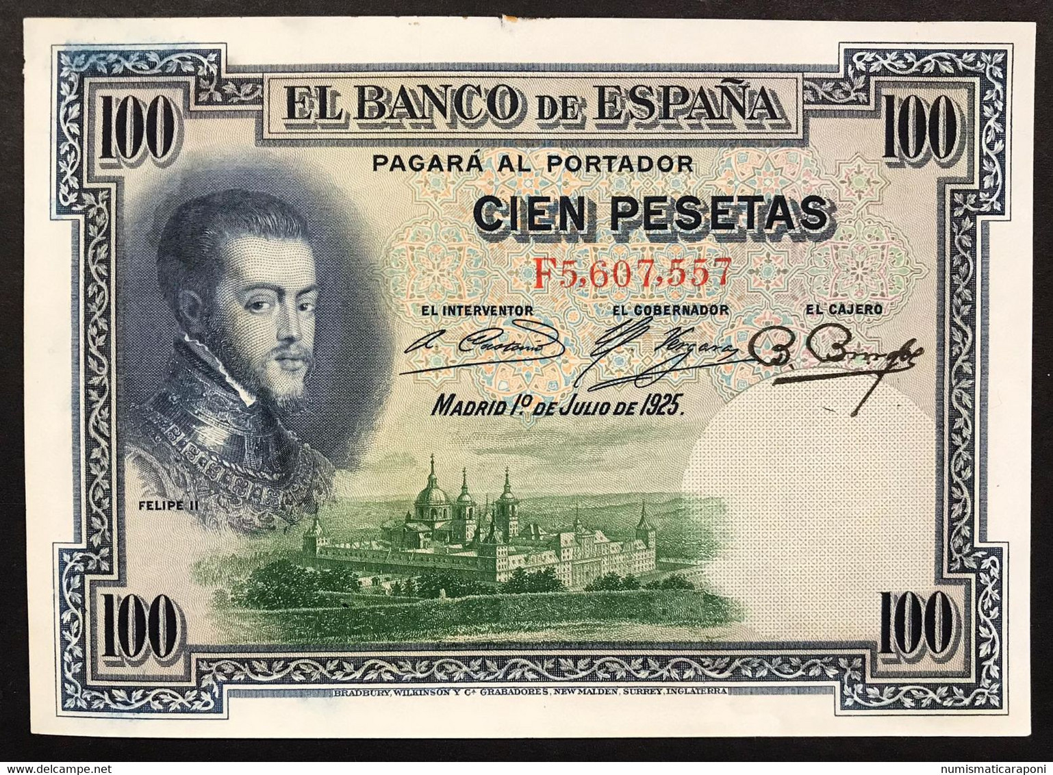 SPAGNA / SPAIN 100 PESETAS 1925 Pick#69c Spl   Lotto.4426 - 100 Pesetas