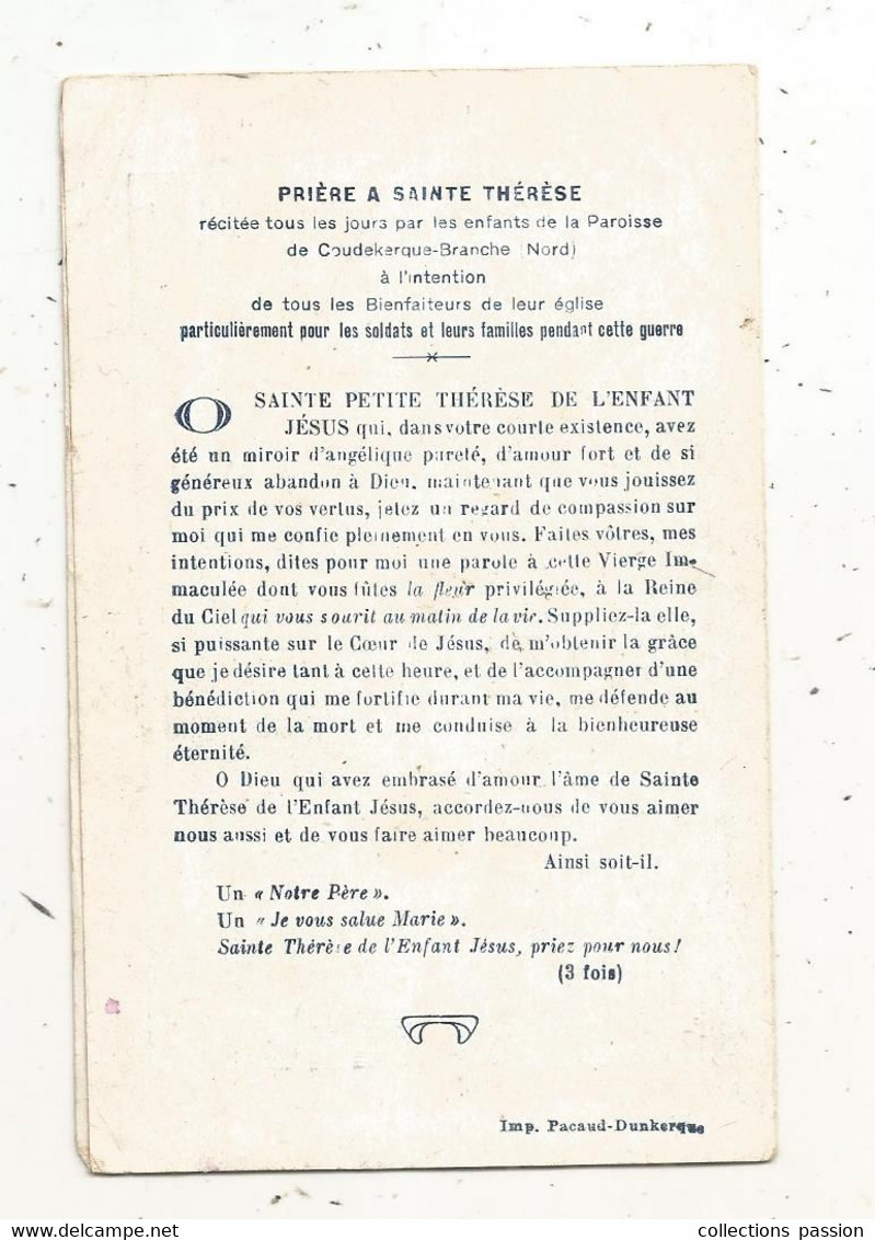 Calendrier ,1941 ,religion, Ste Thèrése De L'Enfant Jésus, COUDEKERQUE-branche , Nord, 4 Pages - Formato Piccolo : 1941-60