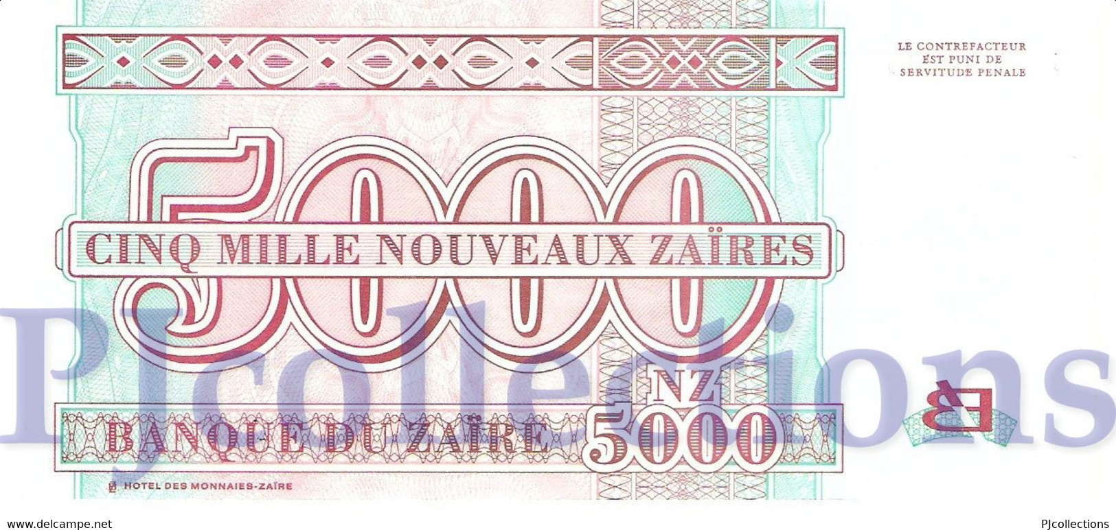 ZAIRE 5000 N. ZAIRES 1995 PICK 69 UNC - Zaïre