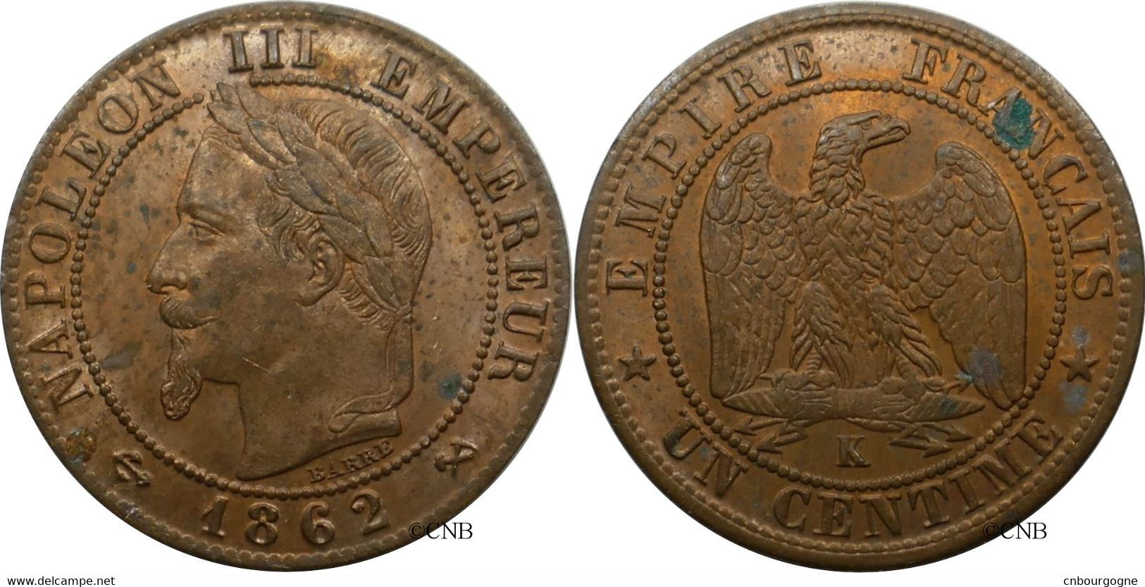France - Second Empire - Napoléon III - 1 Centime Napoléon III, Tête Laurée 1862 K - SUP/MS60 ! - Fra4836 - 1 Centime