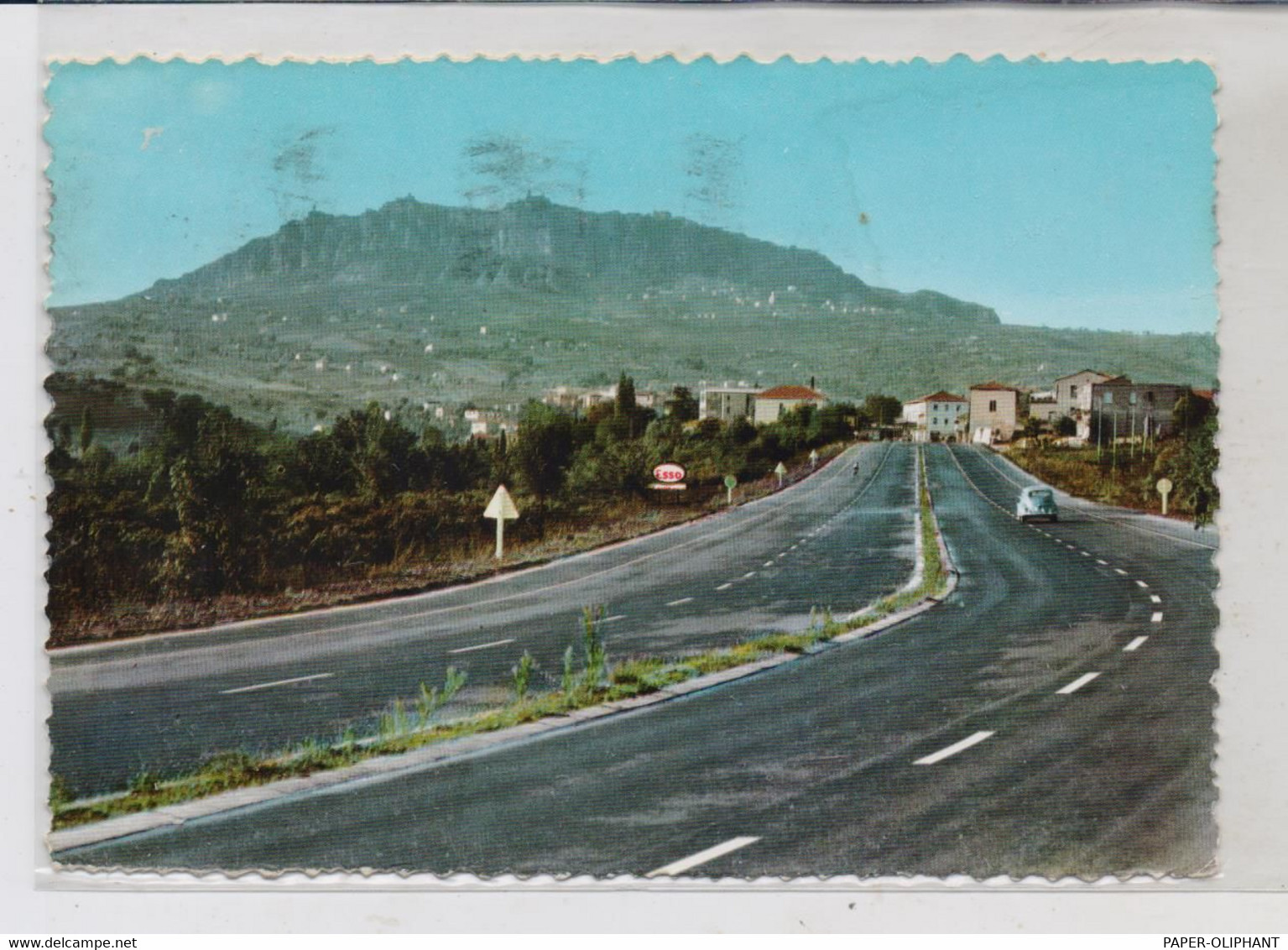 SAN MARINO, Monte Titano Vista  Dell'autostrada, VW - Käfer, ESSO - Werbung - San Marino