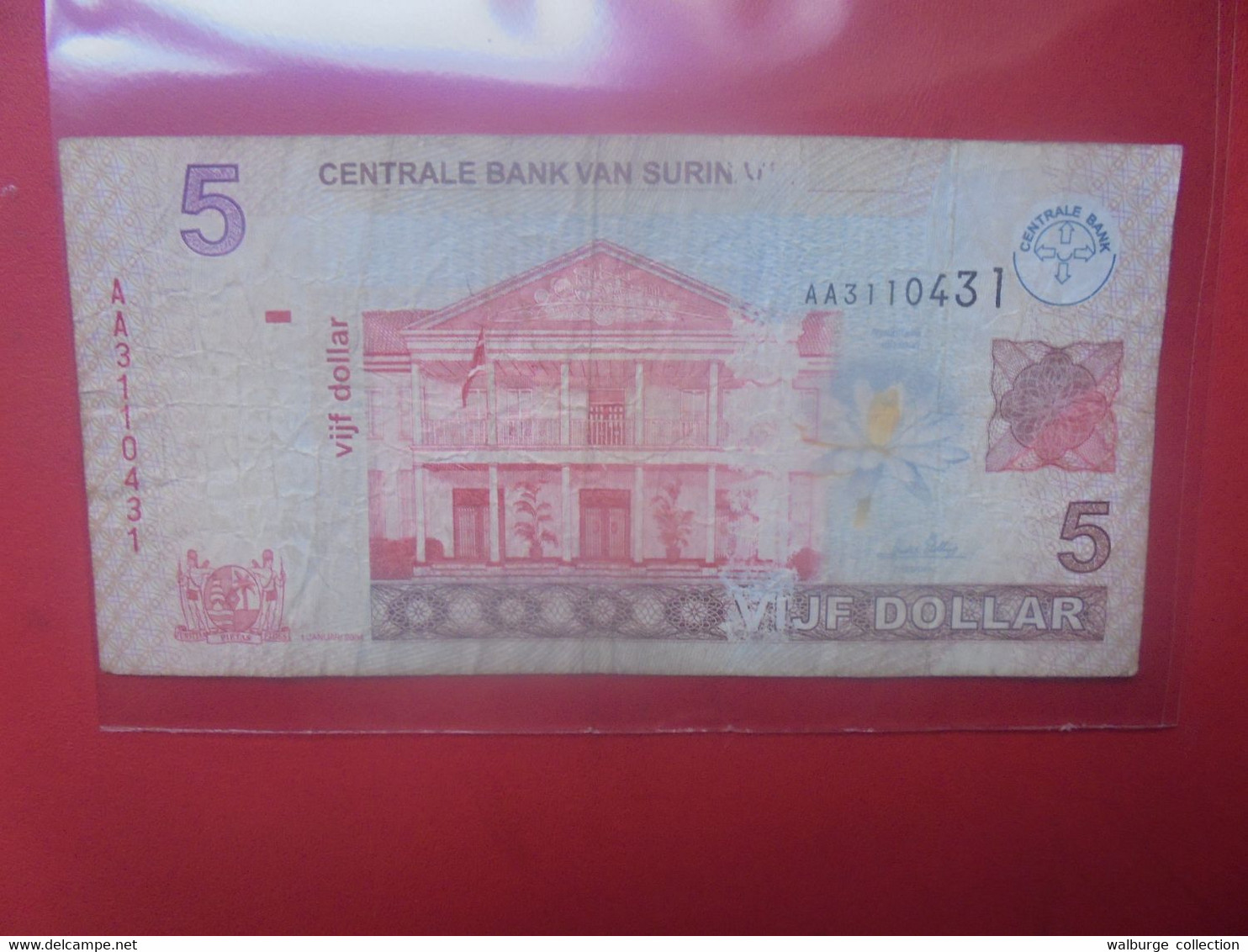 SURINAM 5$ 2004-2009 Circuler(B.29) - Surinam