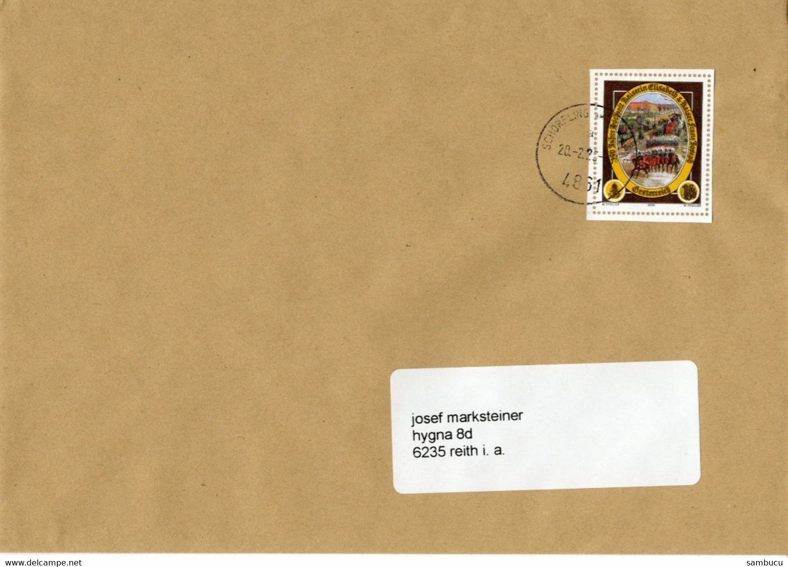Brief Von 4861 Schörlfling A. A. Mit 150 Cent Kaiserin Elisabeth 2023 - Covers & Documents