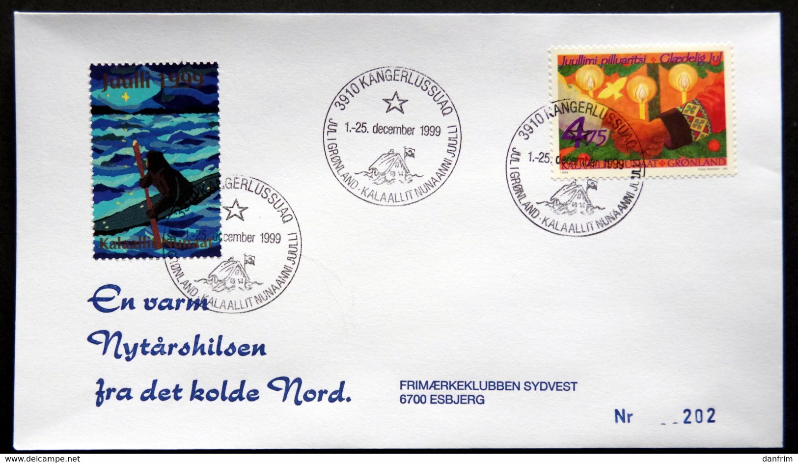 Greenland 1999 Cover  Minr.345  KANGERLUSSUA   (lot  787 ) - Covers & Documents