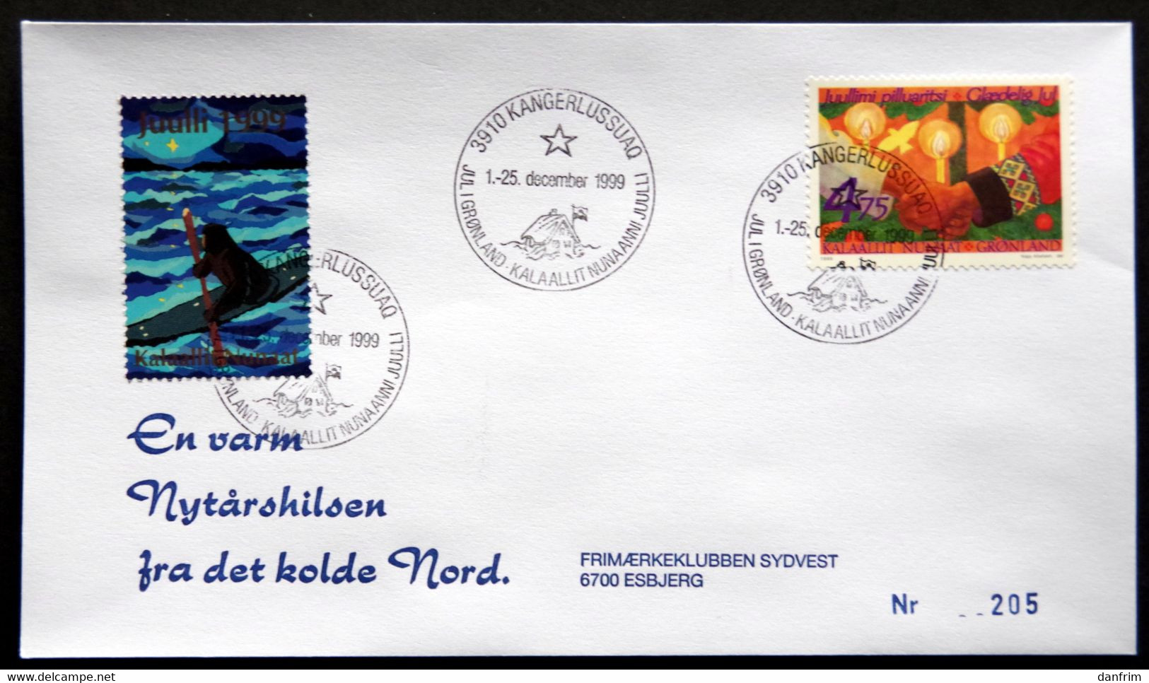 Greenland 1999 Cover  Minr.345  KANGERLUSSUA   (lot  787 ) - Brieven En Documenten