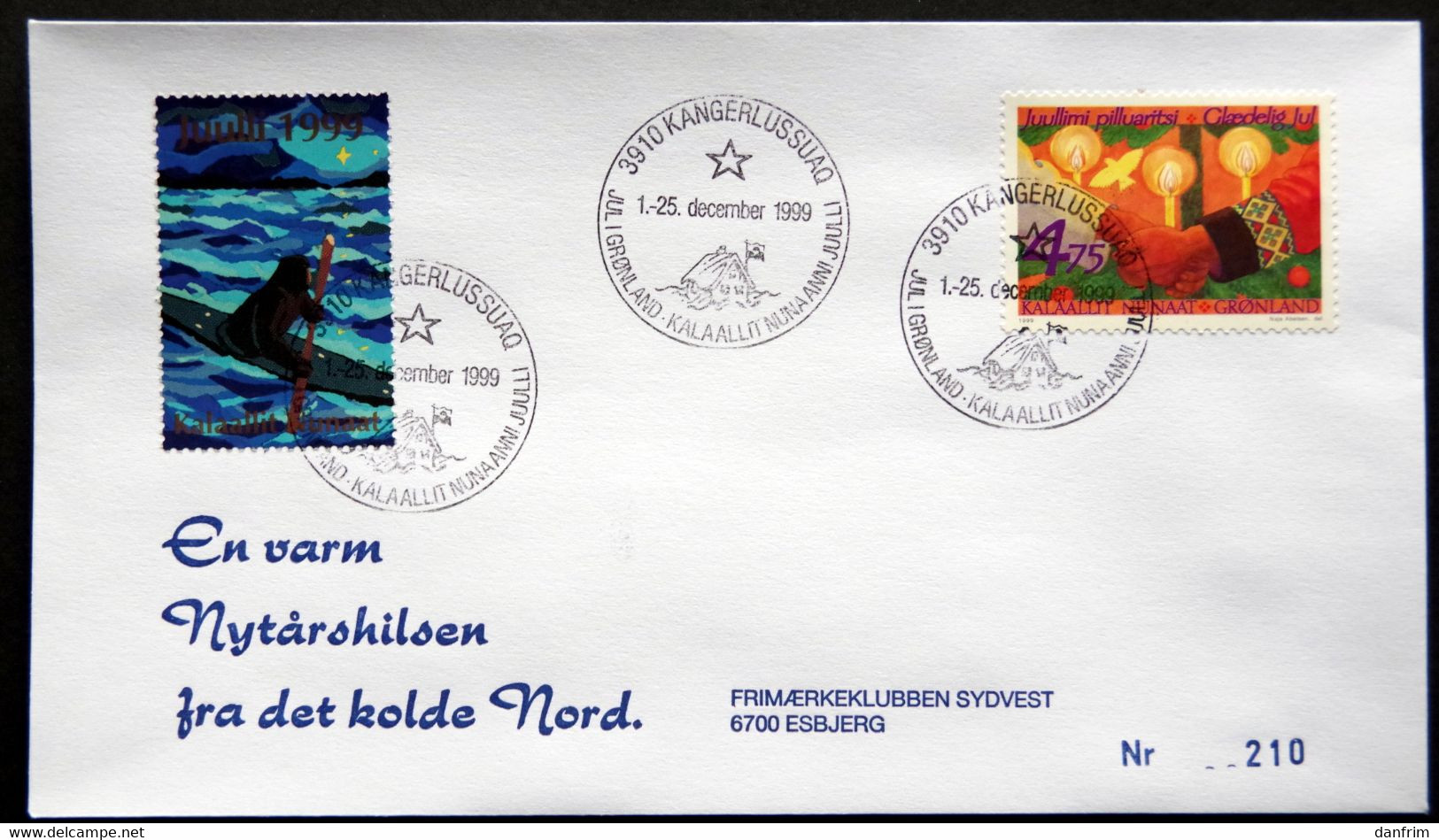 Greenland 1999 Cover  Minr.345  KANGERLUSSUA   (lot  787 ) - Lettres & Documents