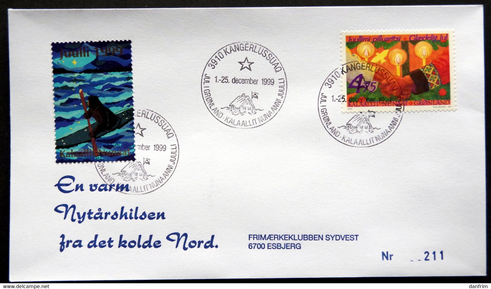 Greenland 1999 Cover  Minr.345  KANGERLUSSUA   (lot  787 ) - Briefe U. Dokumente